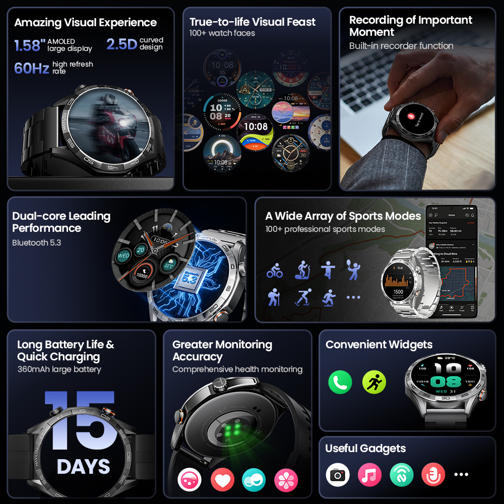 HAYLOU Solar 5 Voice Calling S – Smartwatch Face Bewertung und Preis