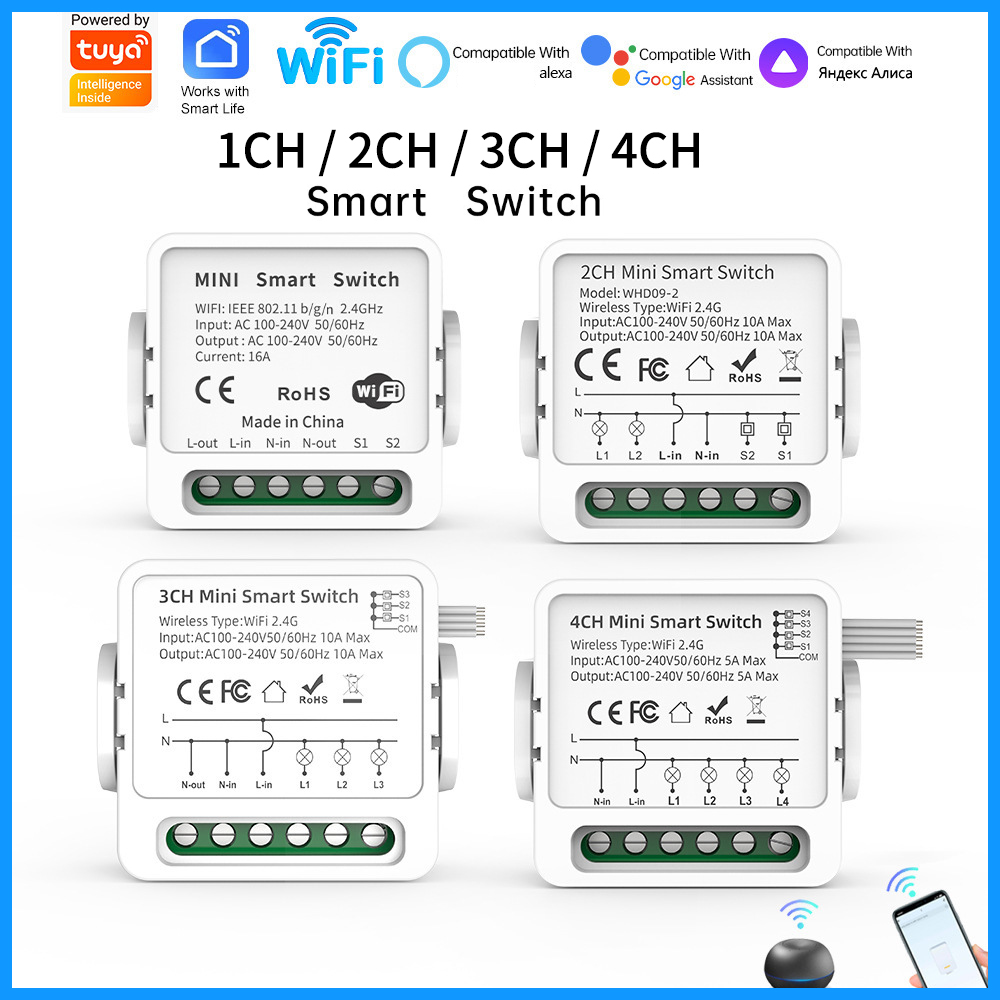 Tuya WiFi Smart Switch 1/2/3/4 – Smart Accessories Bewertung und Preis