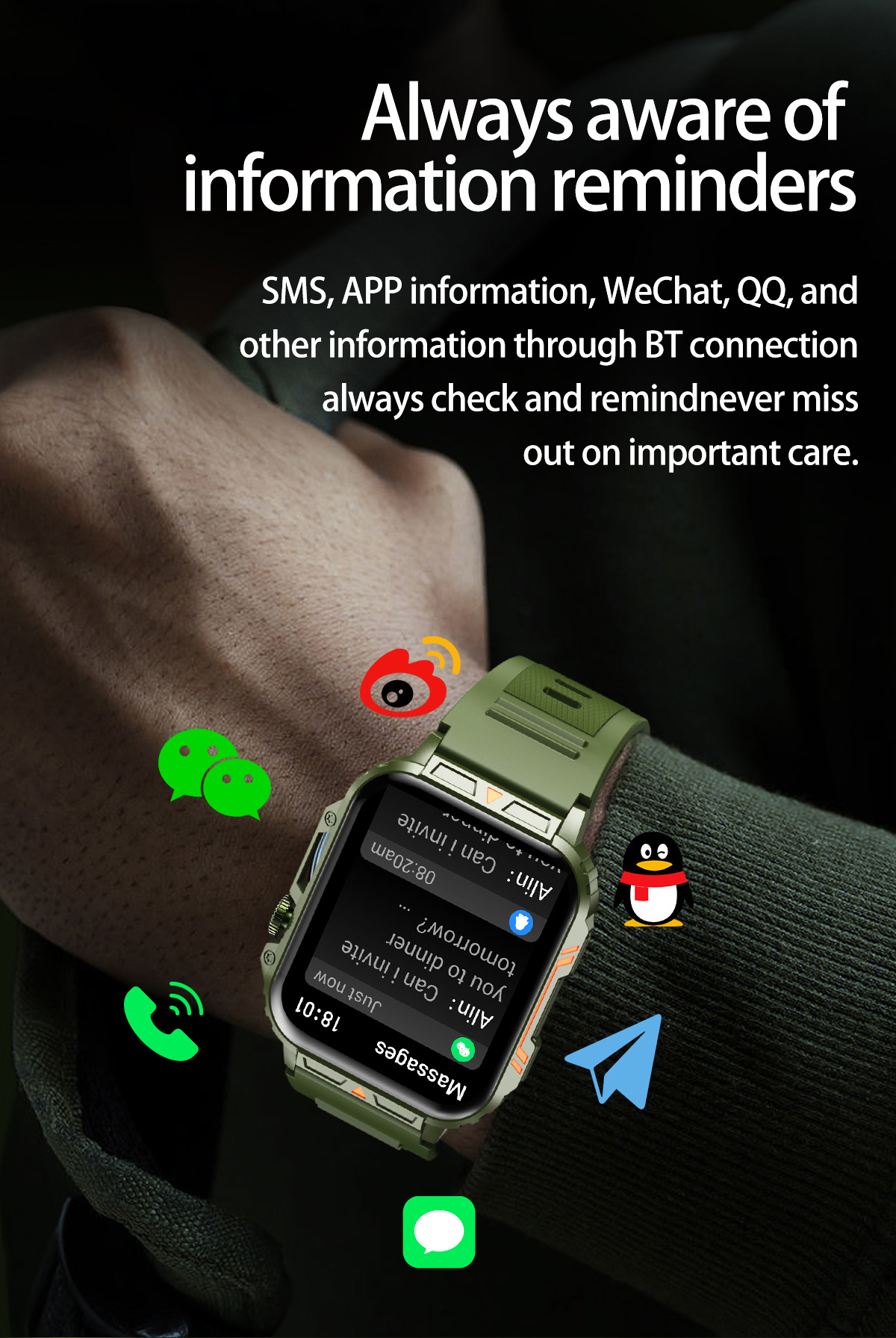 1.91 Outdoor Military Smart Wa – Smartwatch Face Bewertung und Preis