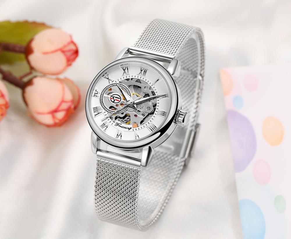 Reloj Mujer FORSINING Fashion  – Stainless Mesh Band Bewertung und Preis
