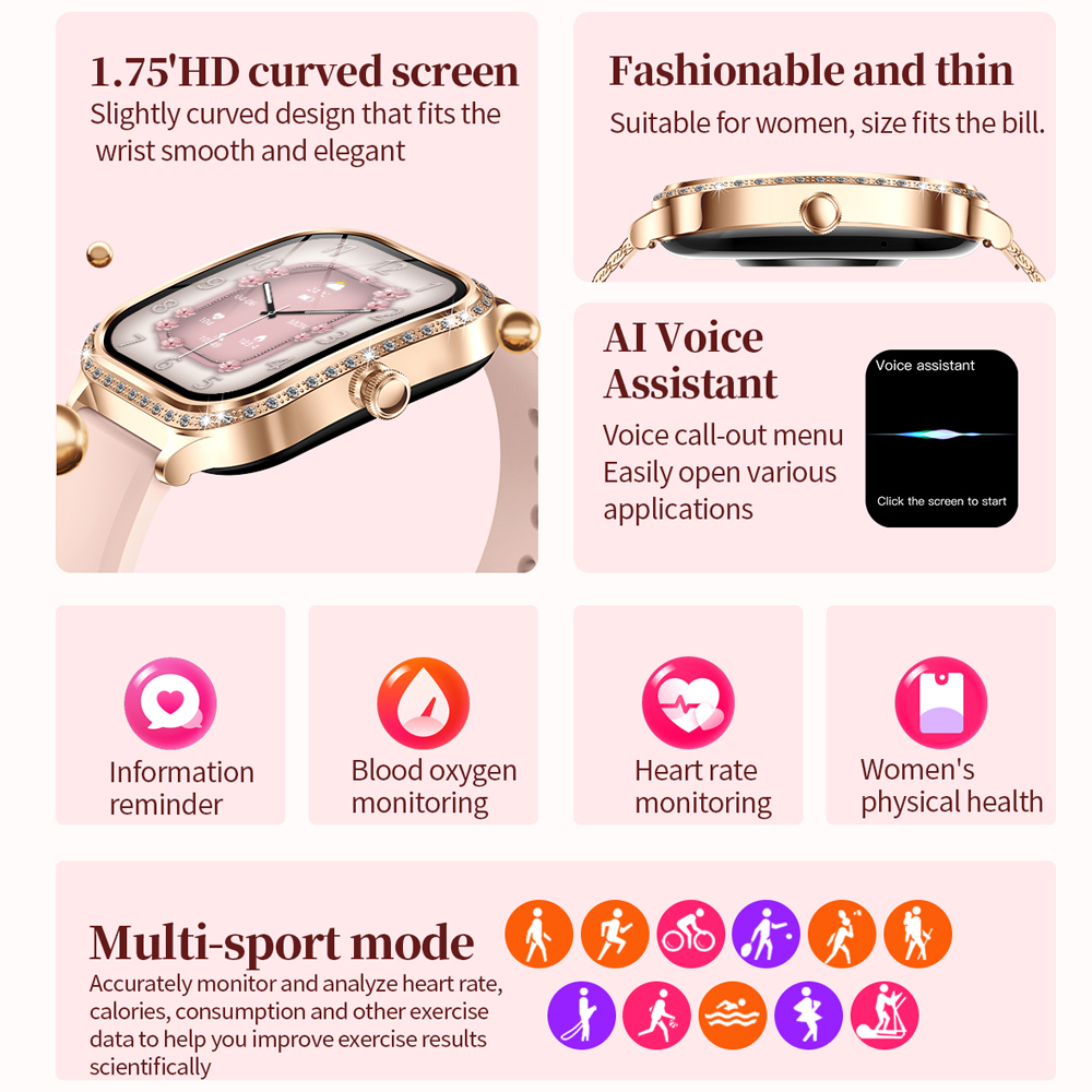 2026 New Fashion Women Diamond – Smartwatch Face Bewertung und Preis