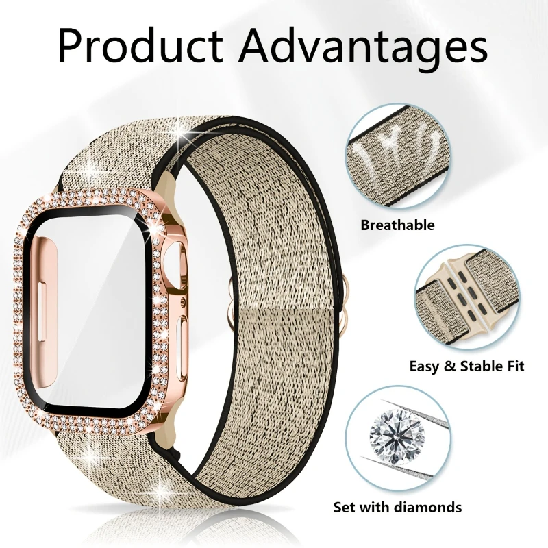 Band+Case for Apple Watch 45mm – Smartwatch Watch Accessories For Women Bewertung und Preis