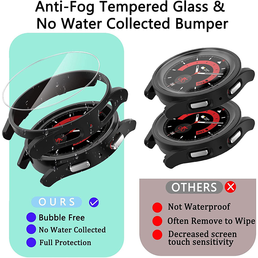 Cover+Tempered Glass for Samsu – Accessories For Galaxy Watch 5 Bewertung und Preis