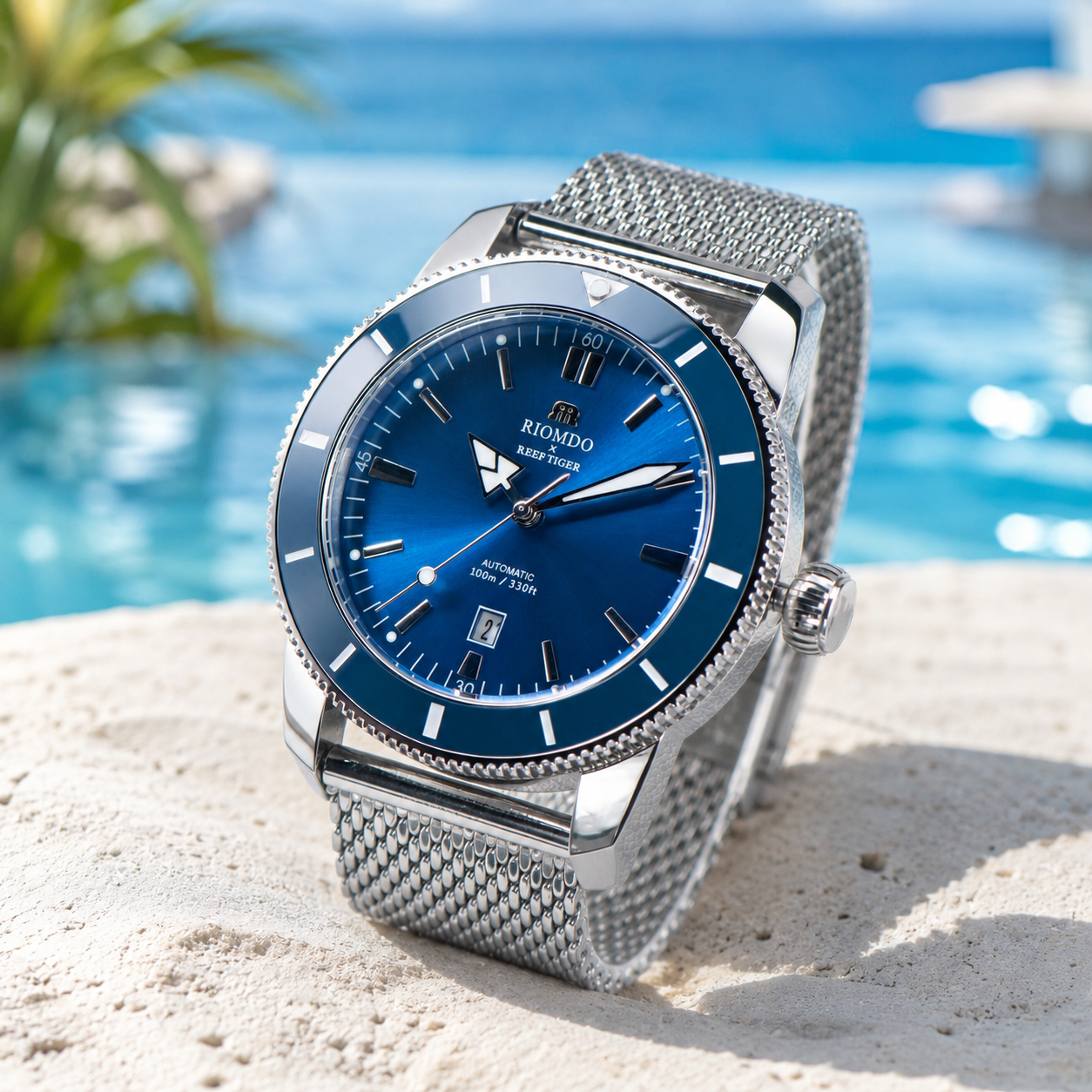 RIOMDO&RF Luxury Brand Men's A – Stainless Mesh Band Bewertung und Preis