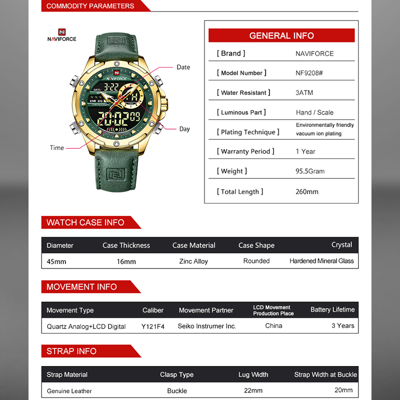 NAVIFORCE Luxury Men Quartz Wa – Smartwatch Guess Bewertung und Preis