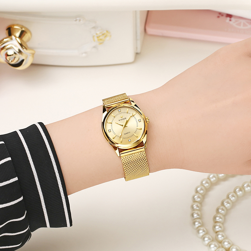 WWOOR Luxury Brand Dress Gold  – Stainless Mesh Band Bewertung und Preis