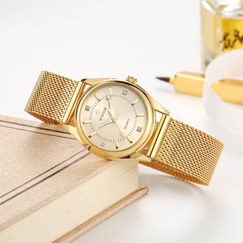 WWOOR Luxury Brand Dress Gold  – Stainless Mesh Band Bewertung und Preis