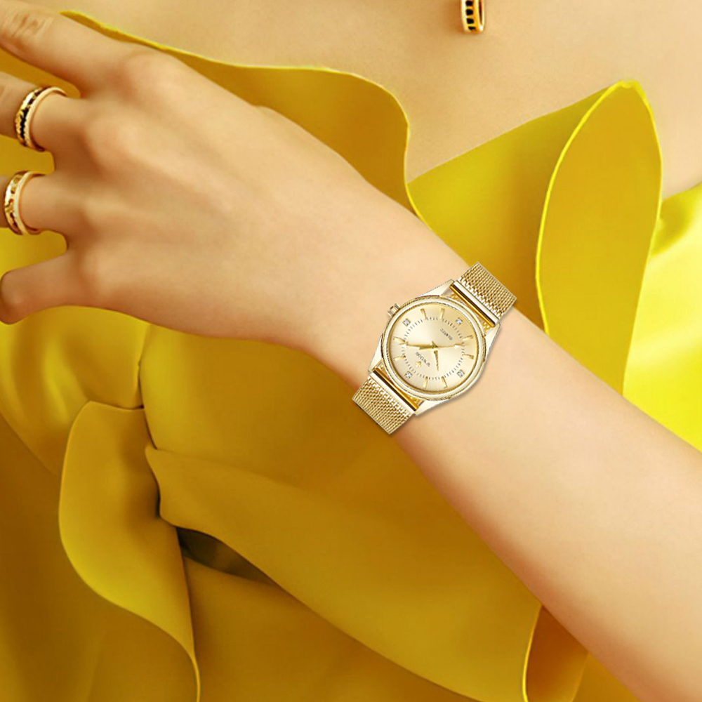 WWOOR Luxury Brand Dress Gold  – Stainless Mesh Band Bewertung und Preis