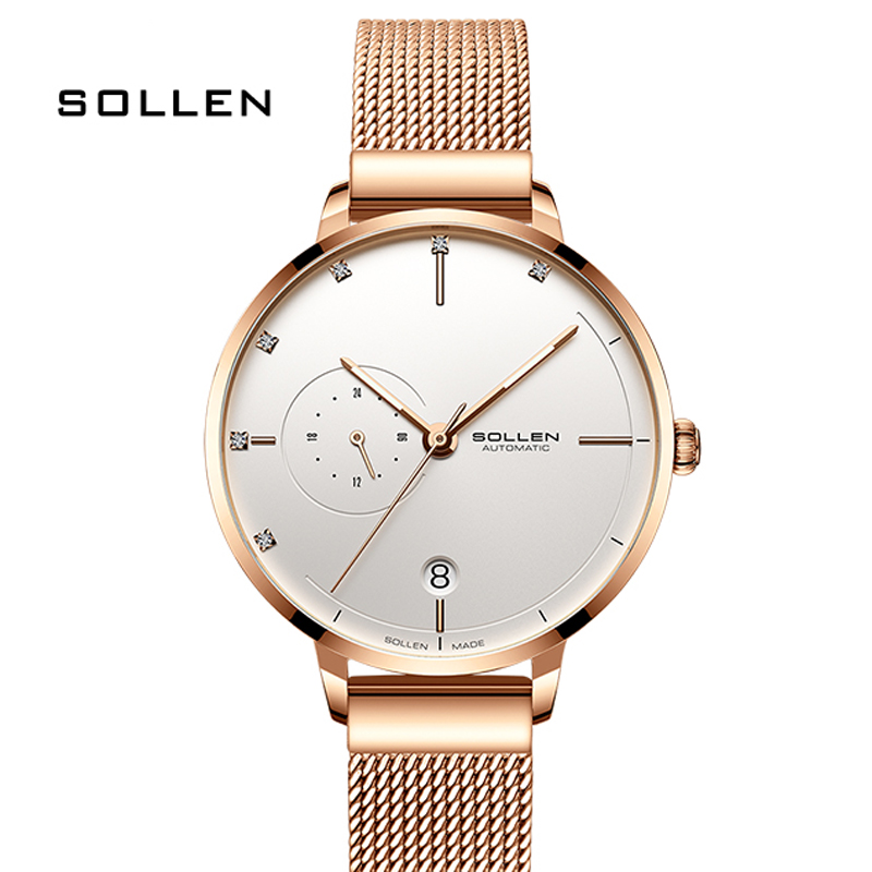 SOLLEN-Automatic Mechanical Wa – Stainless Mesh Band Bewertung und Preis
