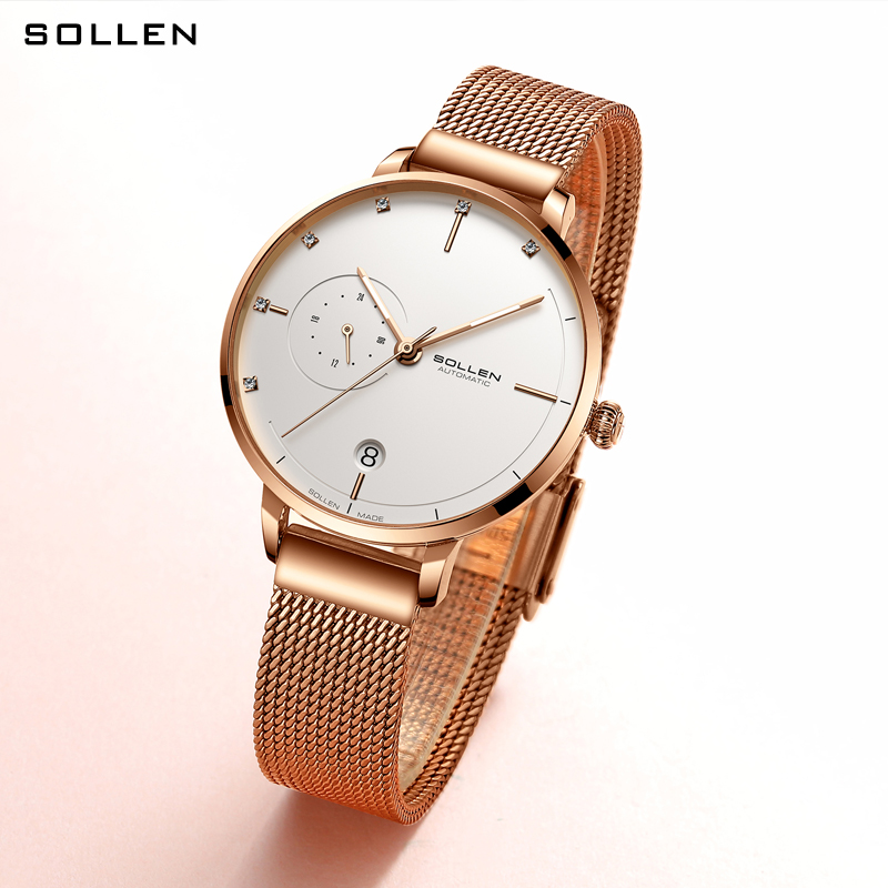 SOLLEN-Automatic Mechanical Wa – Stainless Mesh Band Bewertung und Preis