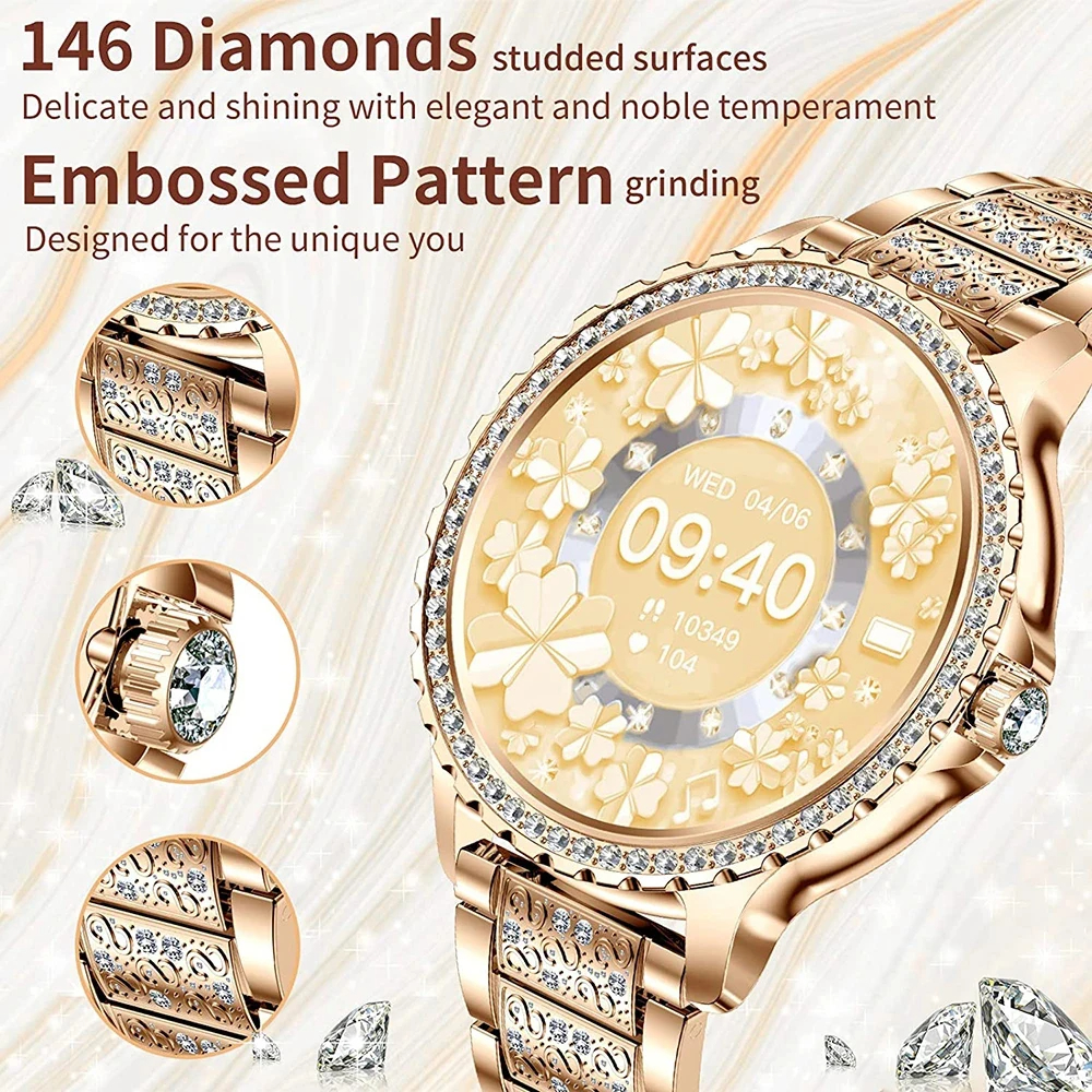 Fashion Luxury Gold Women Smar – Smartwatch Face Bewertung und Preis